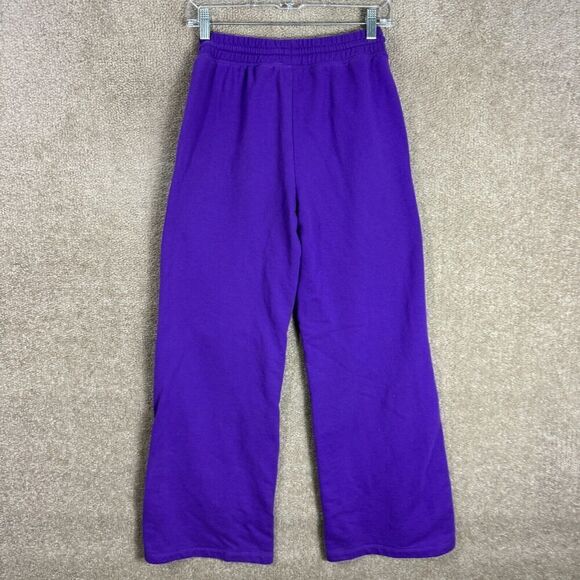 NBA LA Lakers Sweatpants Womens Size Small S Purple Wide Leg Graphic Drawstring - Picture 11 of 12